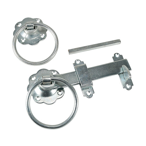 Plain 6" Ring Latch - BZP
