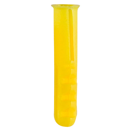 Plastic Wall Plugs - Yellow (6.0 x 25mm)