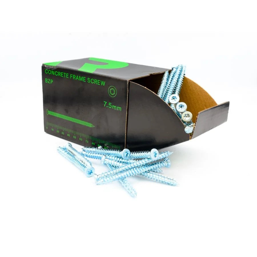 Rika Concrete Frame Screws BZP 100pcs