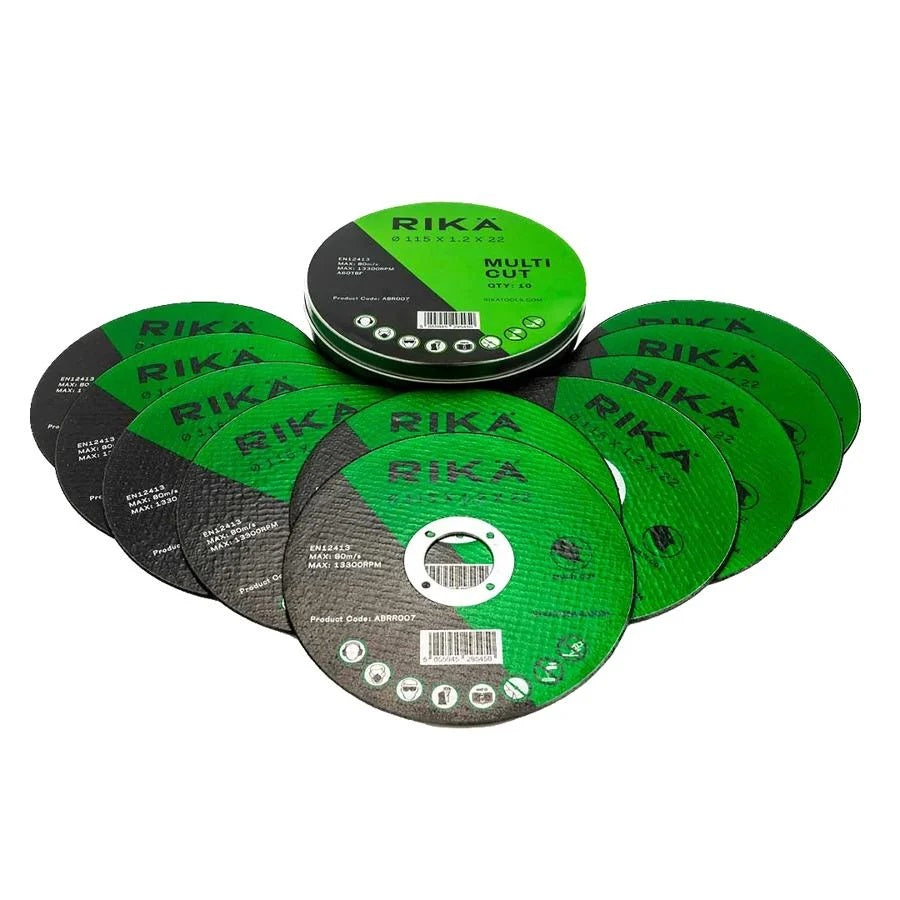 Rika Metal Slitting Disc Multicut 115 x 1.2 x 22mm - Pack of 10