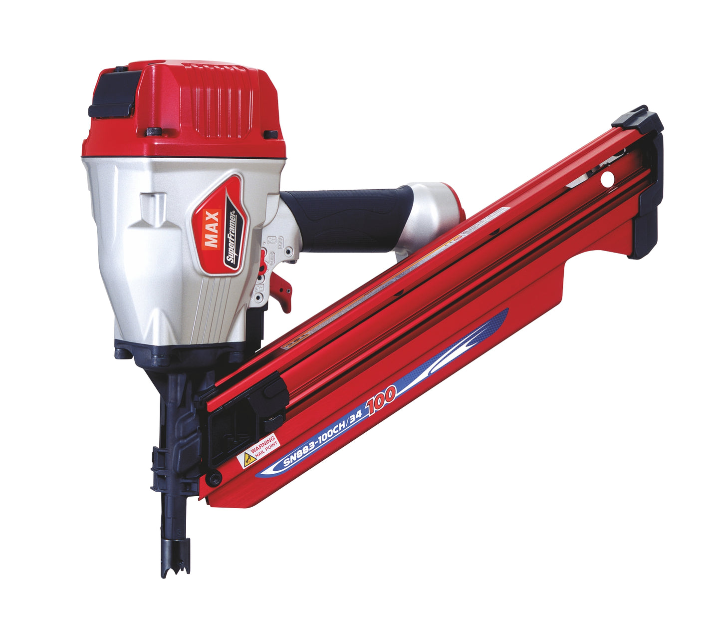 MAX SN883-100CH 34 Degree Paper Collation Air Strip Nailer - 65-100mm