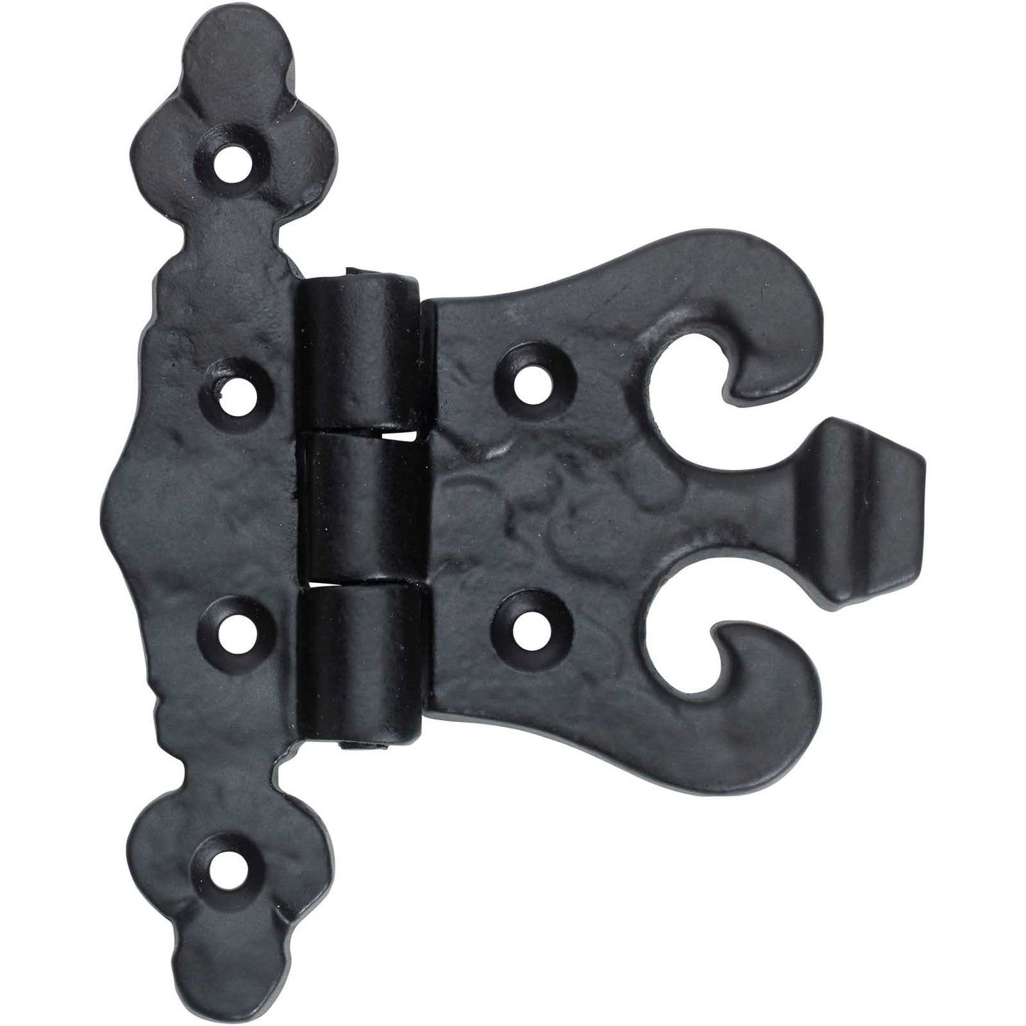 Ornamental Fleur de Lis Unequal Hinges - 110 x 80mm